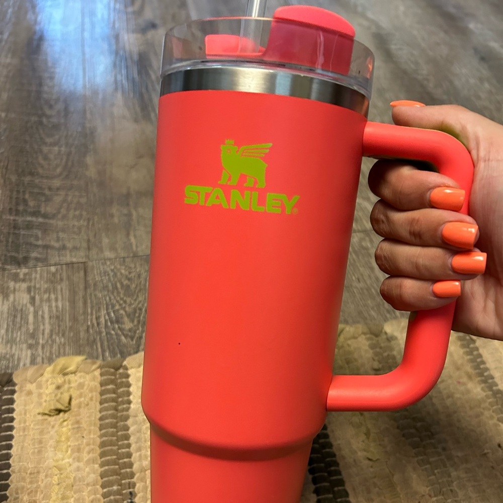 Stanley Bright Coral Tumbler with Handle